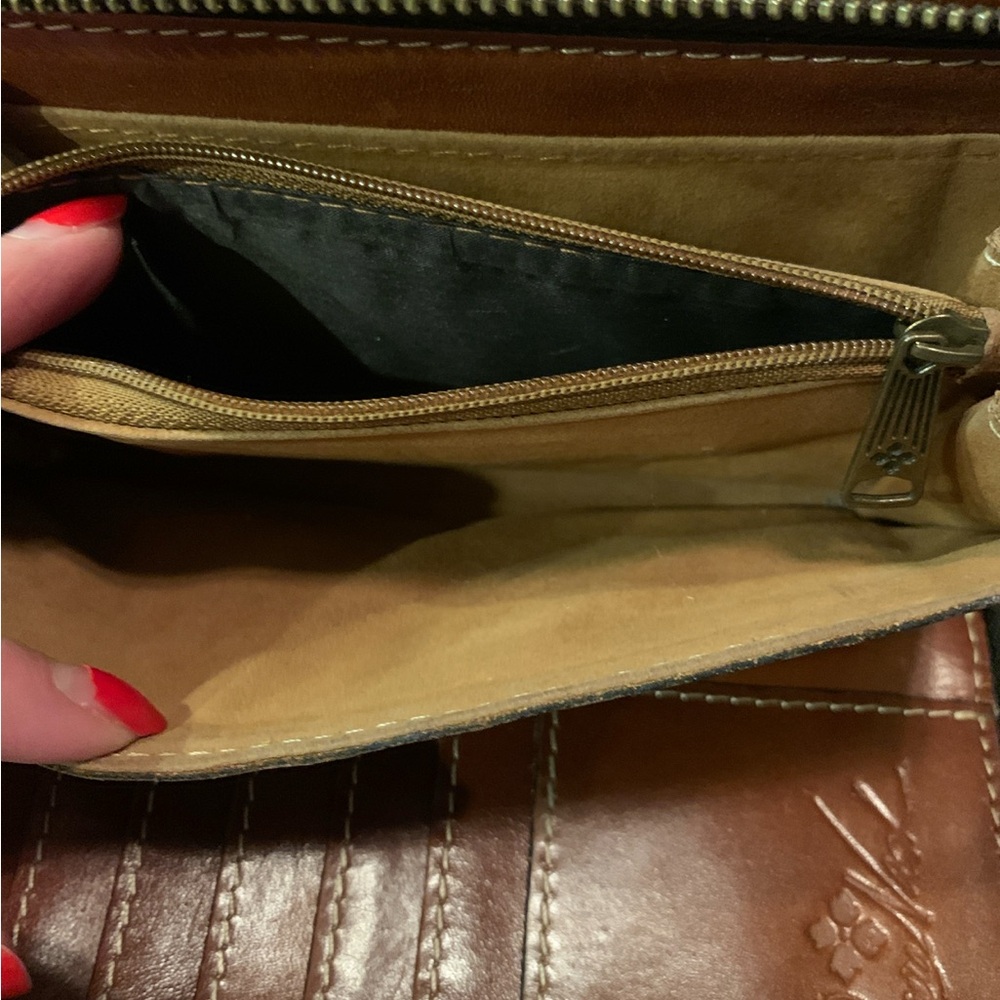 Patricia Nash Red Floral Crossbody Purse Leather Shoulder Bag Boho Art To Wear - Picture 5 of 7